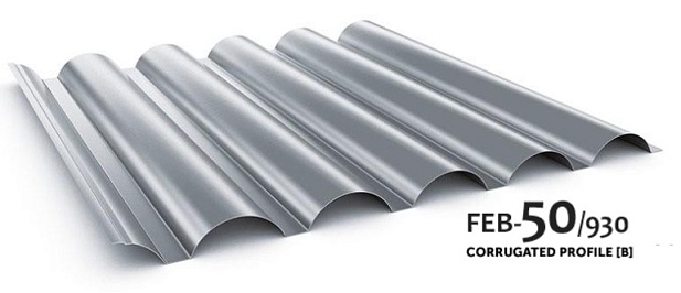 Trapezoidal and facade sheets - FEB - 50/930 roof profile / facade - corrugated sheets