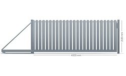 Fence systems - Picket & Rail fences Sliding gate 01