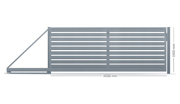 Fence systems - Picket & Rail fences Sliding gate 02