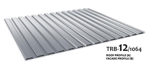 Trapezoidal and facade sheets - TRB- 12/1064 roof profile / facade - trapezoidal sheets