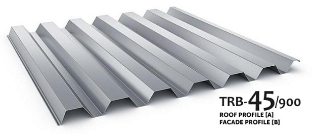 Trapezoidal and facade sheets - TRB - 45/900 roof profile / facade - trapezoidal sheets