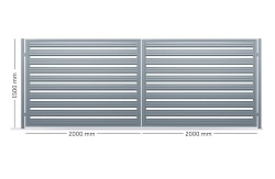 Fence systems - Picket & Rail fences Double leaf gate 02