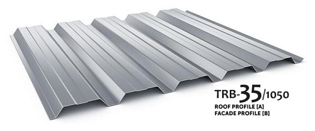 Trapezoidal and facade sheets - TRB - 35/1050 roof profile / facade - trapezoidal sheets