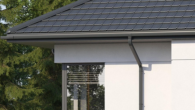 Gutter systems - Square Steel Gutter System 135/80 Flamingo iQ