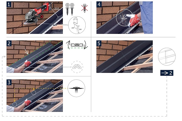 System of Modular Flashings MOD - Wall flashing OP 190 L/R